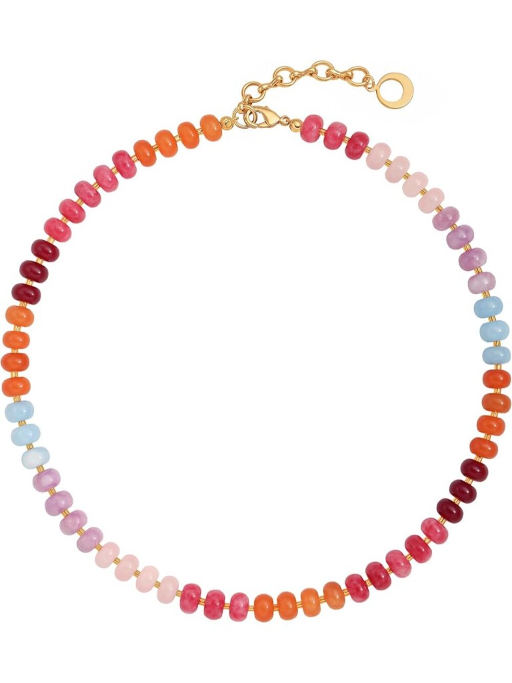 Women's Red Beaded Choker Single Strand Stone Nugget Necklace Gift